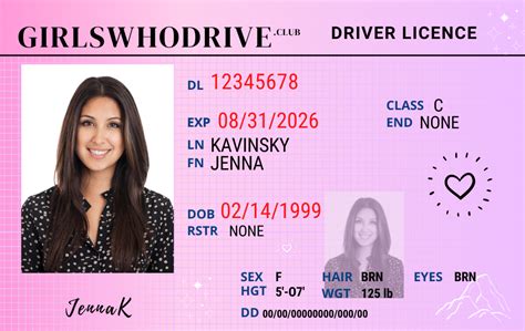 Editable Driver's License Template