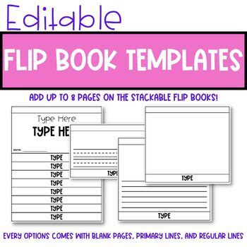 Editable Flip Book Template For Education