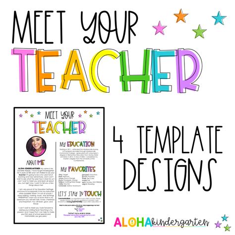 Editable Meet the Teacher template example