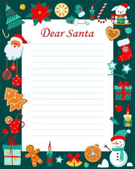 Editable Santa letter template