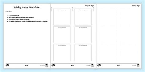 Editable Sticky Note Templates