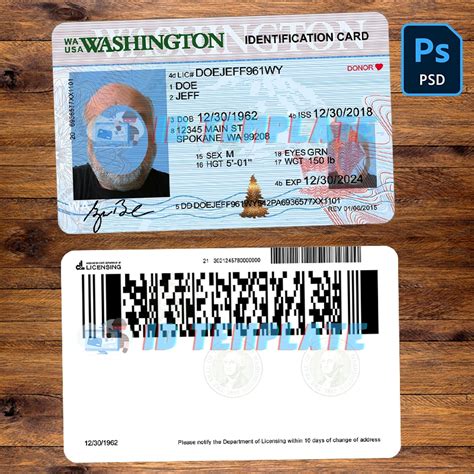 Editable Temporary ID Template