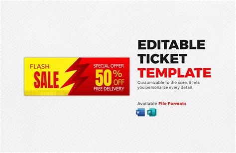 Editable Ticket Template