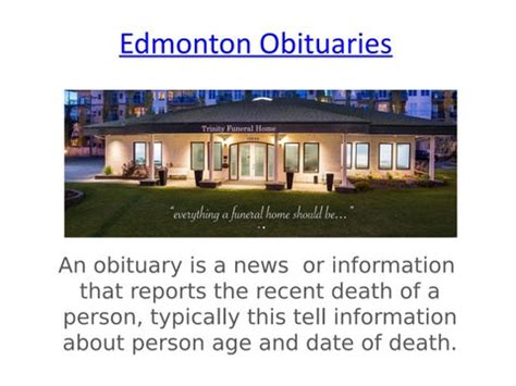 Edmonton Obituary Resources