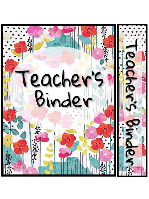 Education Binder Cover Templates