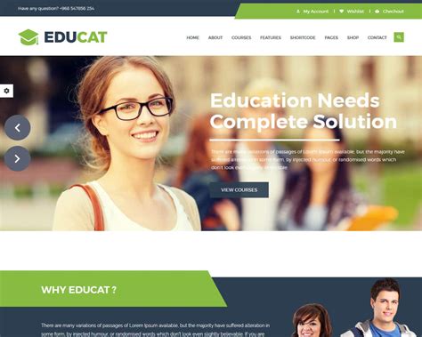 Education Web Template User-Friendly