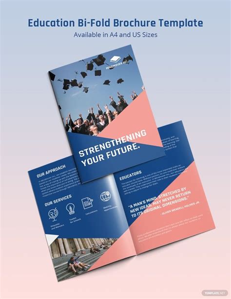 Educational bi-fold pamphlet template