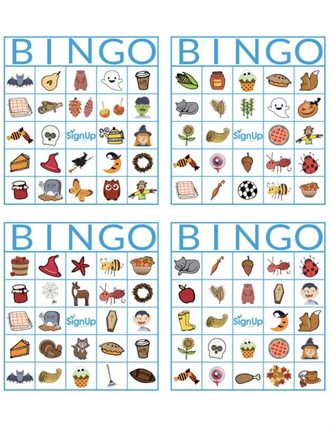 Educational Bingo Cards