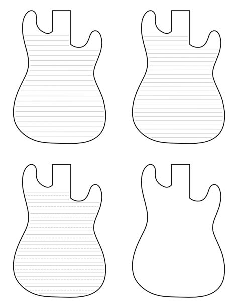 Educational guitar templates