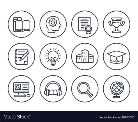 Educational Icons Sticker Template