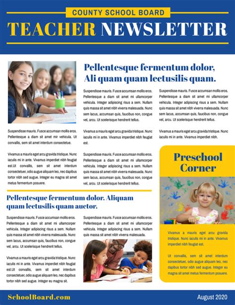 Educational Newsletter Template