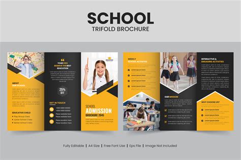 Educational Trifold Brochure Template