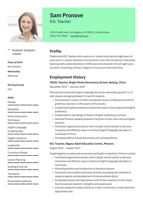 Educator Profile