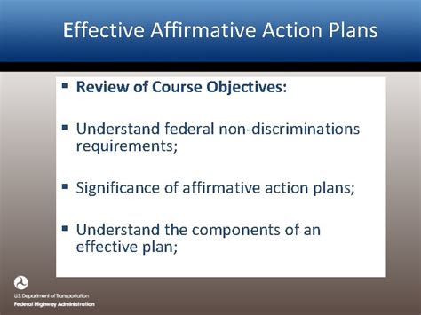 Effective Affirmative Action Plan