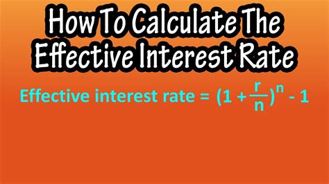 Effective Annual Interest Rate Formula