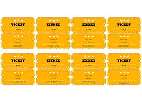 Effective Raffle Ticket Template Example