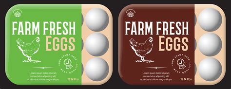 Egg Carton Label Design Elements