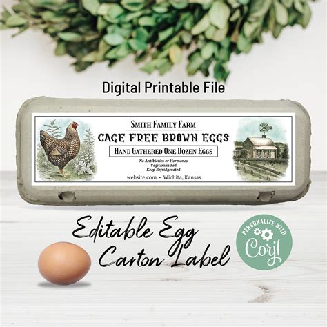 Egg Carton Label Ideas