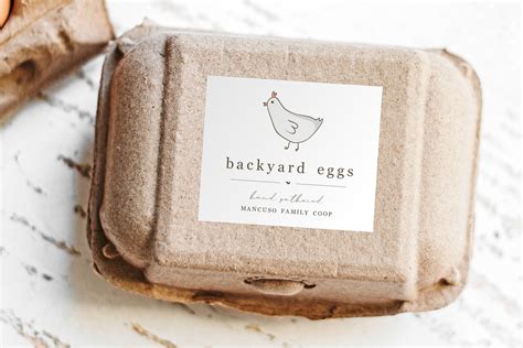 Egg Carton Label Template 1