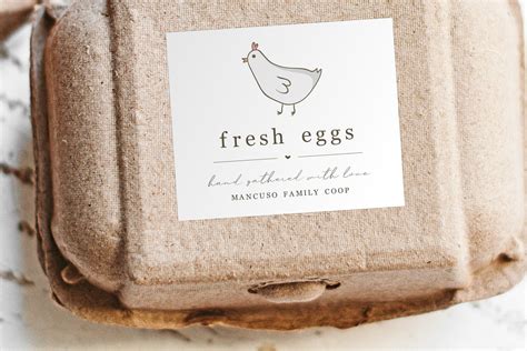 Egg Carton Label Template 2