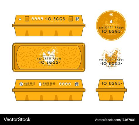 Egg Carton Label Template Design