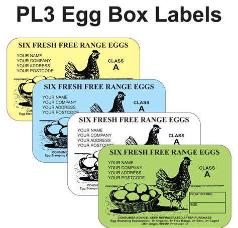 Egg Carton Label Template Excel