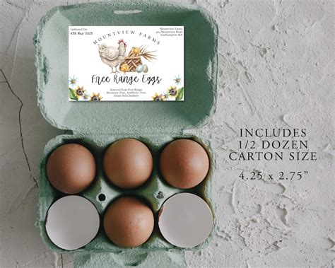 Egg Carton Label Template Sample