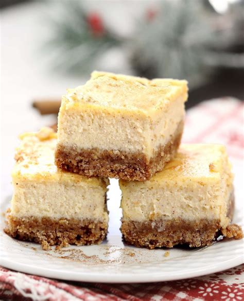 Eggnog Cheesecake Bars