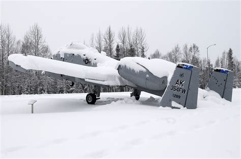 Snowy landscape of Eielson Air Force Base