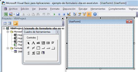 Ejemplo de Formulario en VBA