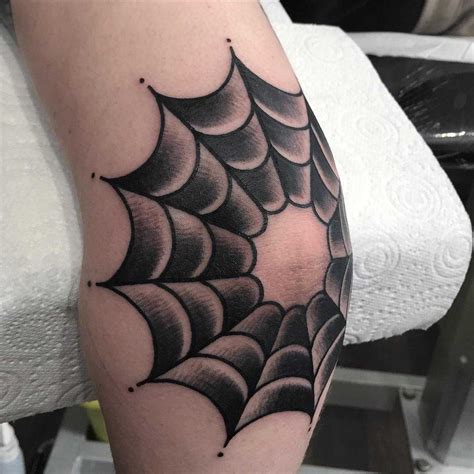 Elbow Cobweb Tattoo Designs for Couples