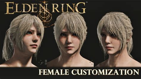 Elden Ring face customization options