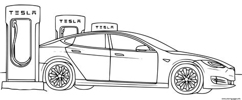 Electric Car Coloring Page