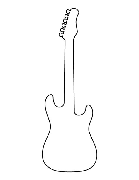 Electric guitar template