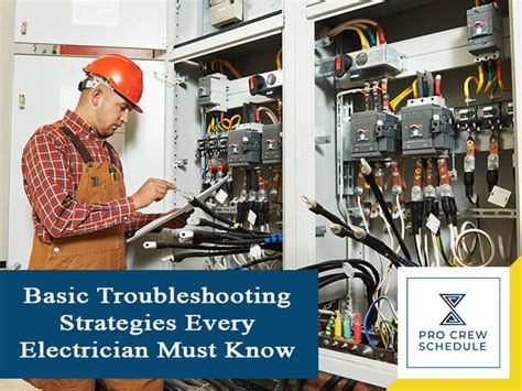 Electrician troubleshooting an electrical system