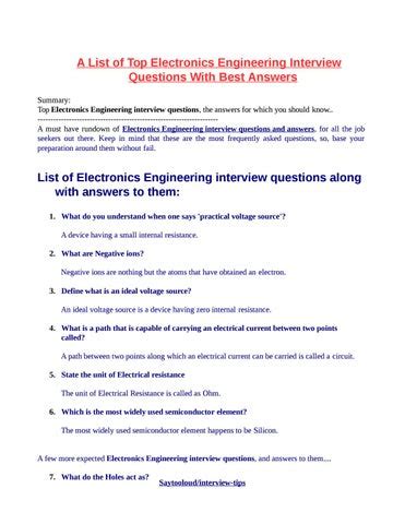 Interview Questions to Ask