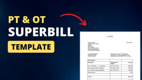 Superbill Template with Electronic Claims Submission