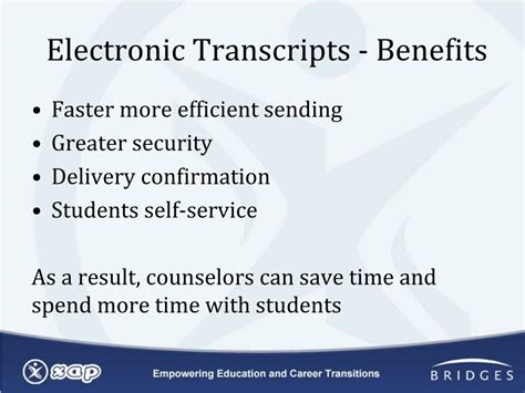 Benefits of Electronic Transcripts