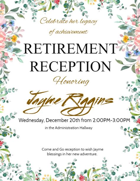 Elegance Retirement Flyer Template