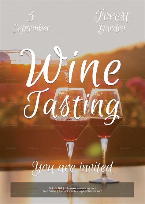 Elegance Wine Tasting Flyer Template