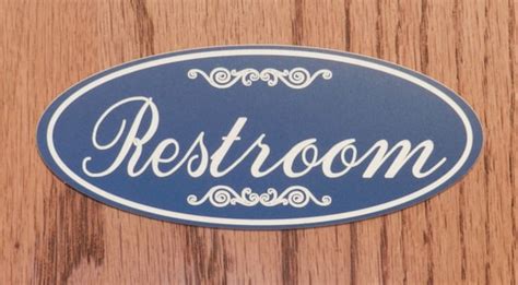 Elegant Bathroom Sign