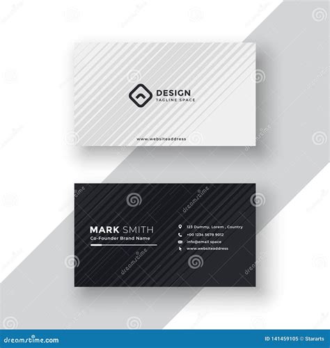 Elegant Black and White Business Card