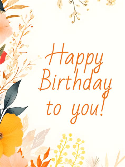 Elegant Floral Birthday Card