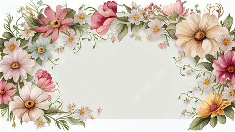 Elegant floral border template for designs