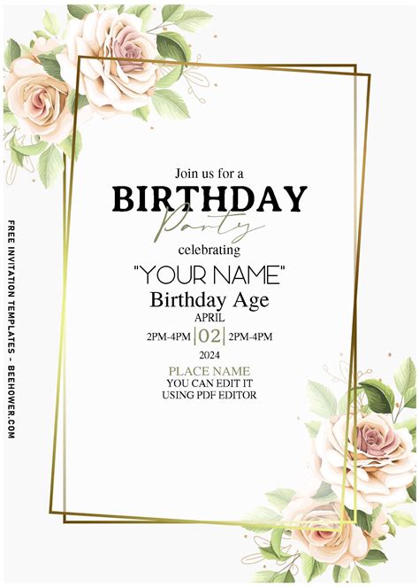 5 Elegant Floral Invitation Templates for Events