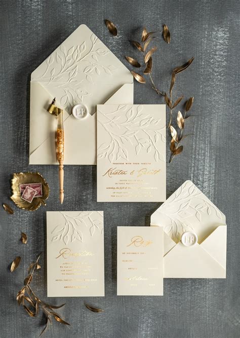 Elegant Foil Wedding Invitation