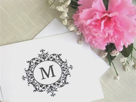 Elegant monogram card