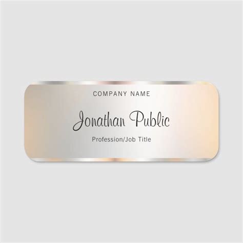 Elegant name tags for business and events