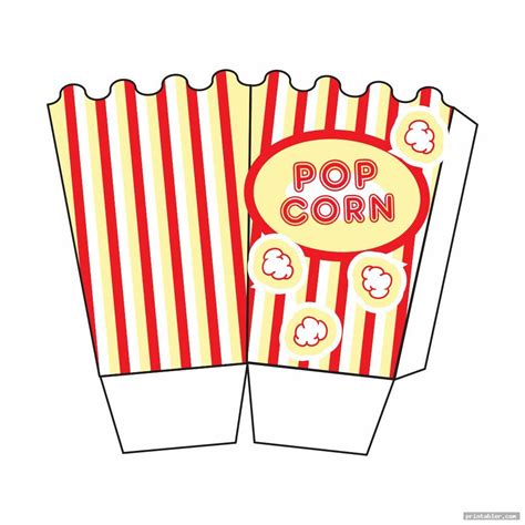 Elegant popcorn template printable