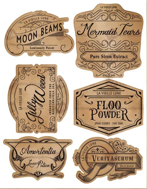 Elegant Potion Labels for Special Occasions